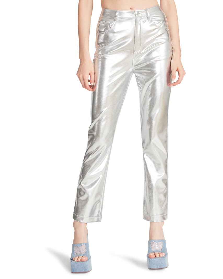 Silver Steve Madden Josie Women's Pants | PH 9781TO16